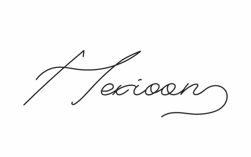 Hexioon Monoline Signature-lettertype