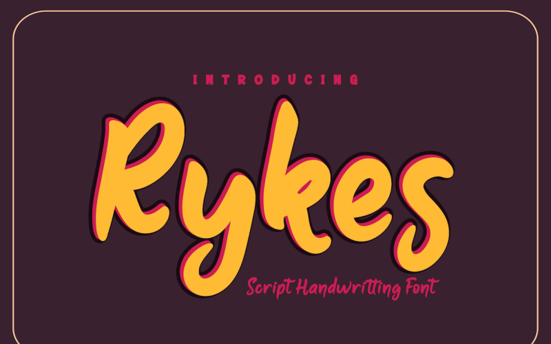Rykes - Bellissimo font per la scrittura a mano