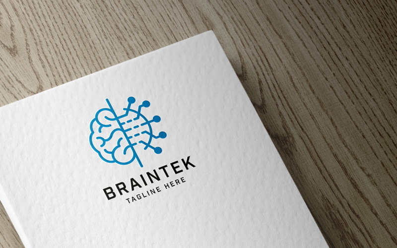 Szablon Logo technologii profesjonalnego mózgu