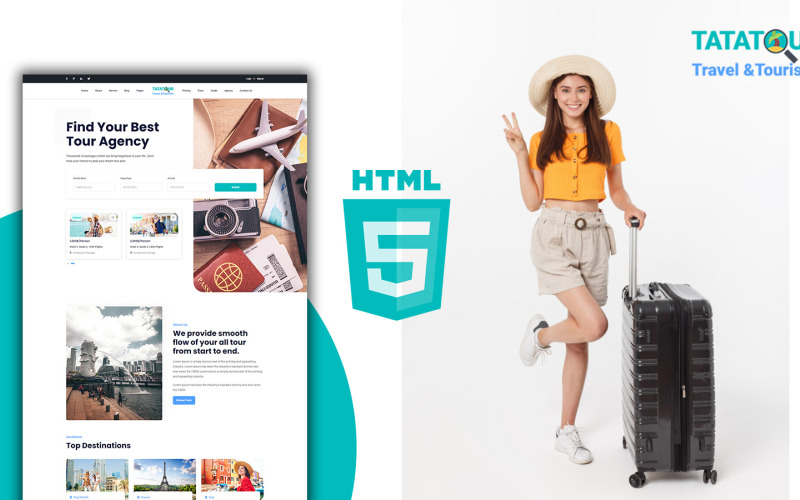 Tatatour - HTML-mall för tur och turism