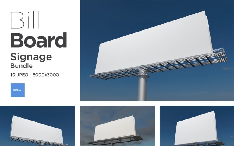 Açıkhava Reklamcılığı Billboard Sign Mockup Seti Vol-6