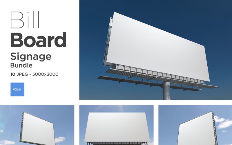Açıkhava Reklamcılığı Billboard Sign Mockup Seti Vol-8