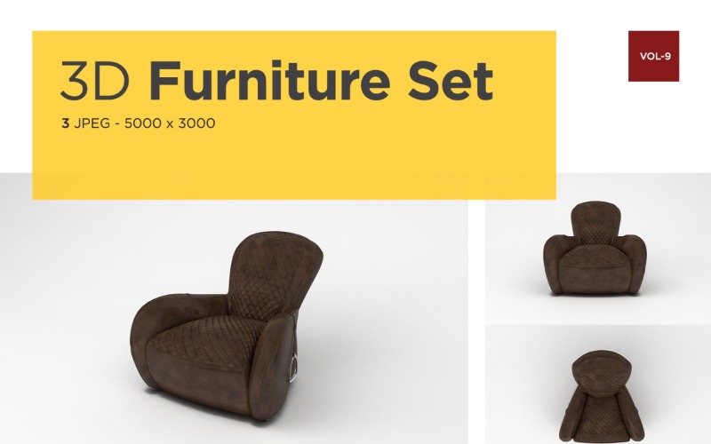 Canapé moderne vue de face meubles 3d photo vol-9 maquette de produit