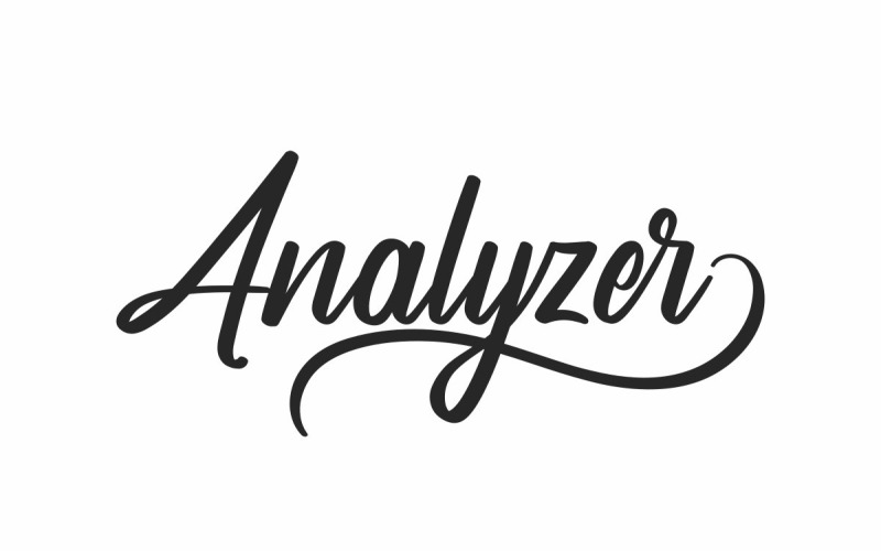 Analyzer handgjorda kalligrafi typsnitt