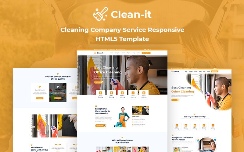 CleanIt - Firma sprzątająca Responsywny szablon HTML5