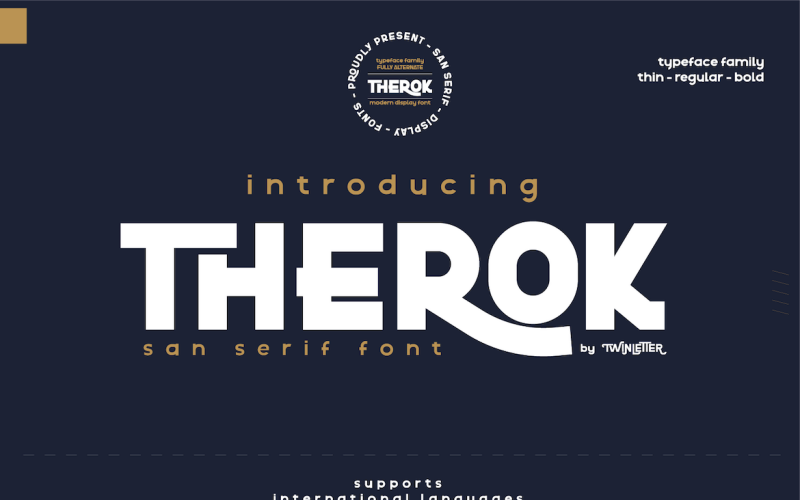 Therok - elegancka czcionka San Serif