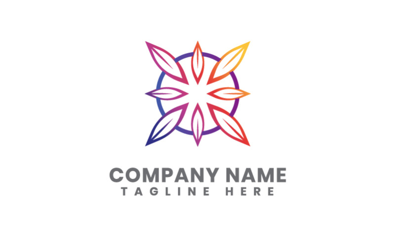 Listová příroda obchodní logo šablona