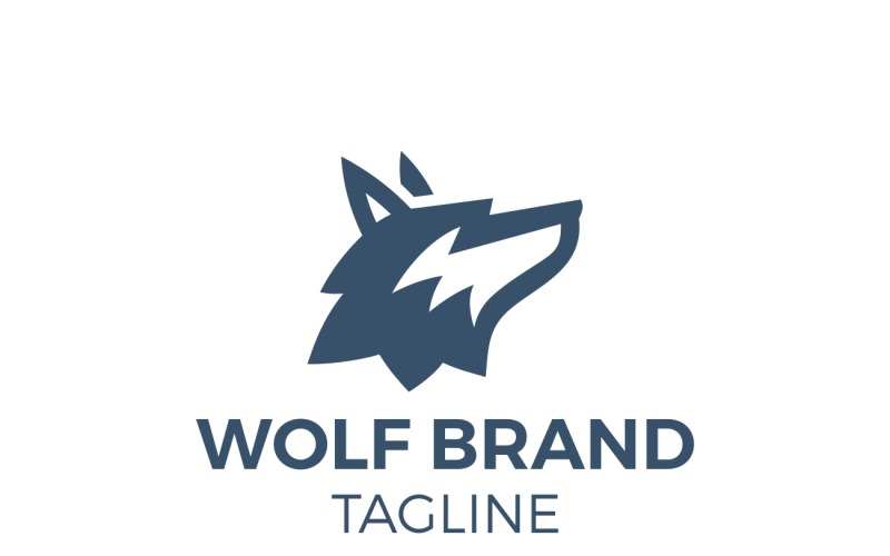 Logotipo de lobo - Cabeza de lobo - Plantilla de logotipo de lobo