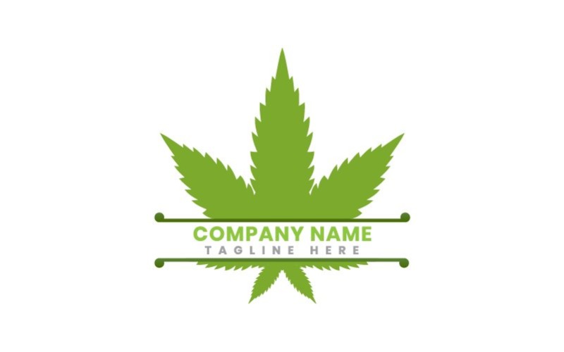 Modèle de logo d'entreprise de chanvre naturel