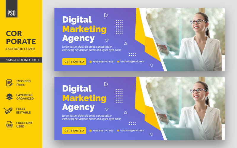 Modernes Corporate Facebook Cover Social Media