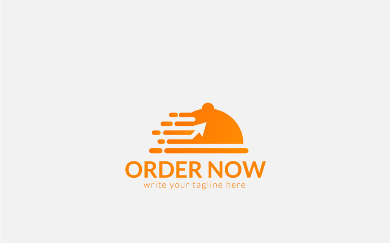 Шаблон оформления логотипа заказа еды