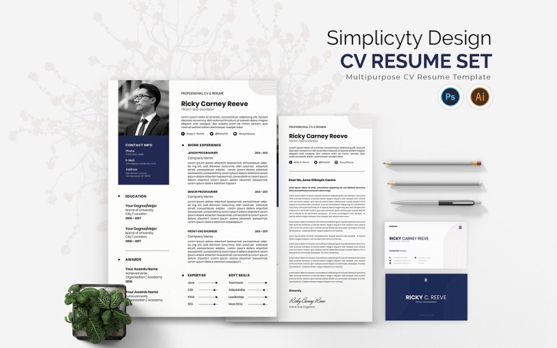 Шаблоны резюме для печати резюме Simplicity Design