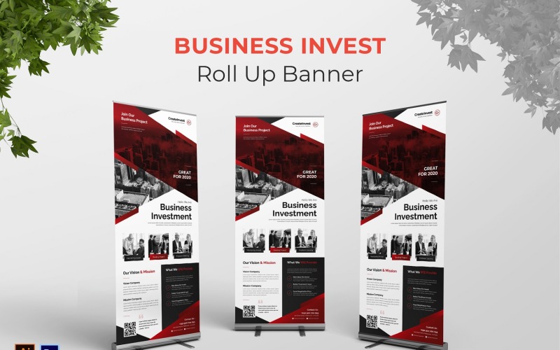 Banner roll up di investimento aziendale