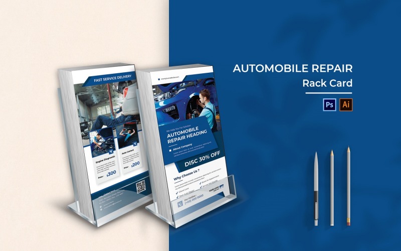 Brochure della carta per rack per riparazioni automobilistiche