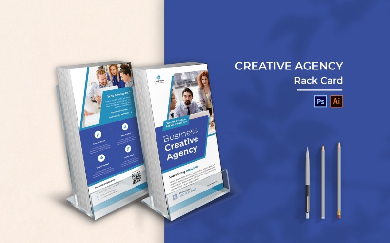 Brochure della carta rack dell'agenzia creativa