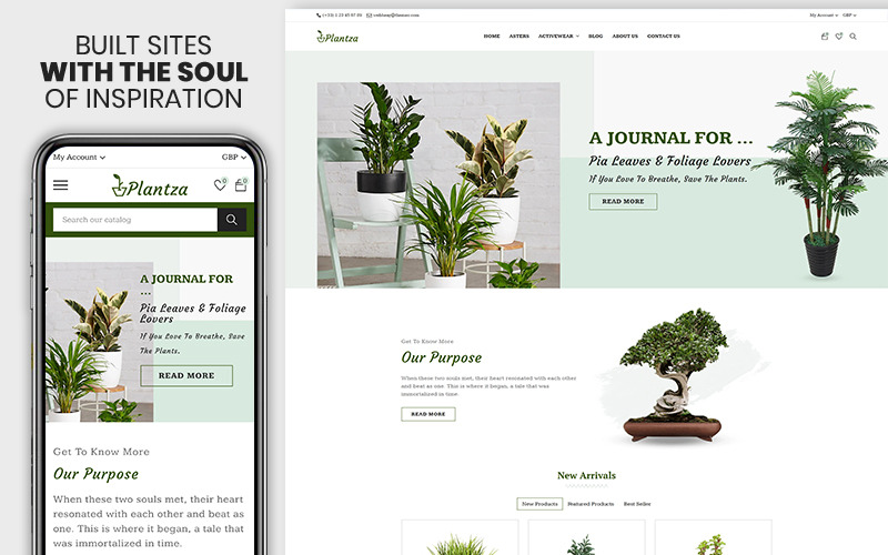 Plantza - motyw Shopify Premium dla roślin i żywności ekologicznej