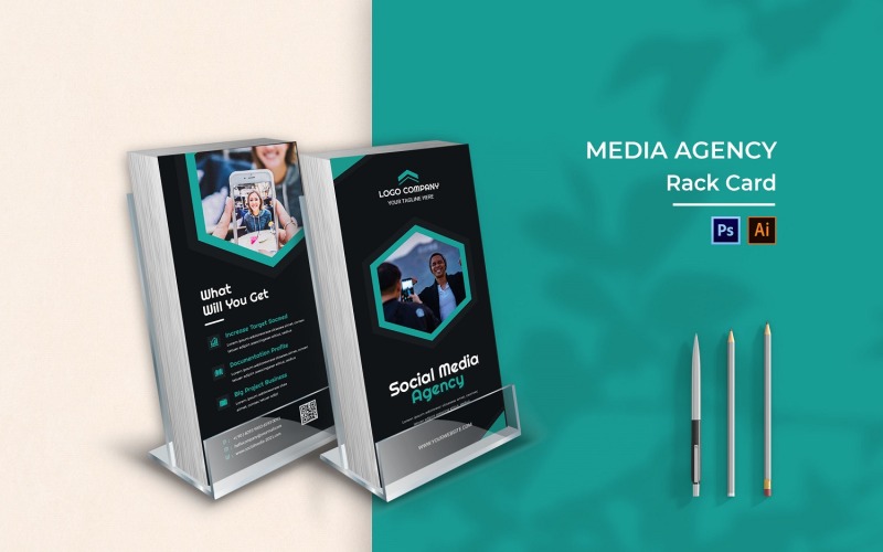 Social Media Agency Rack Card prospektus