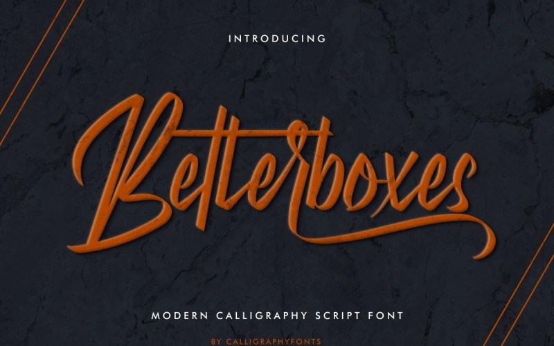 Betterboxes handskrivet borstteckensnitt