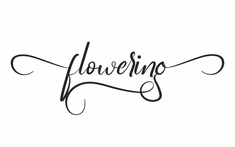 Blommande kalligrafi handstil teckensnitt