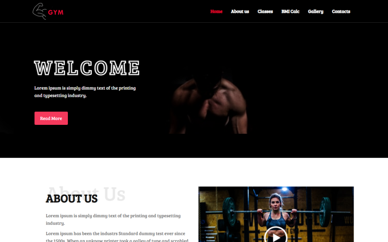 健身–即用型干净启动HTML网站模板