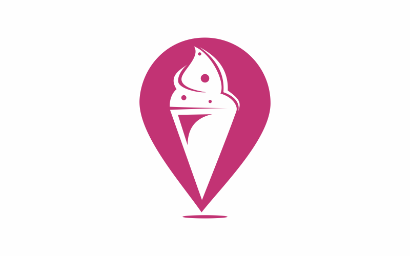 Potraviny Ice Point Logo šablona