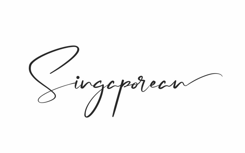 Singaporianska kalligrafi typsnitt