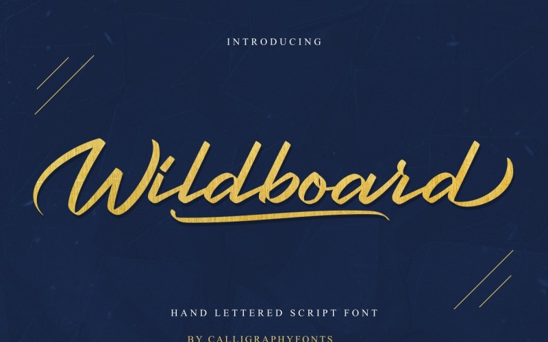 Wildboard Brush kalligrafie lettertype