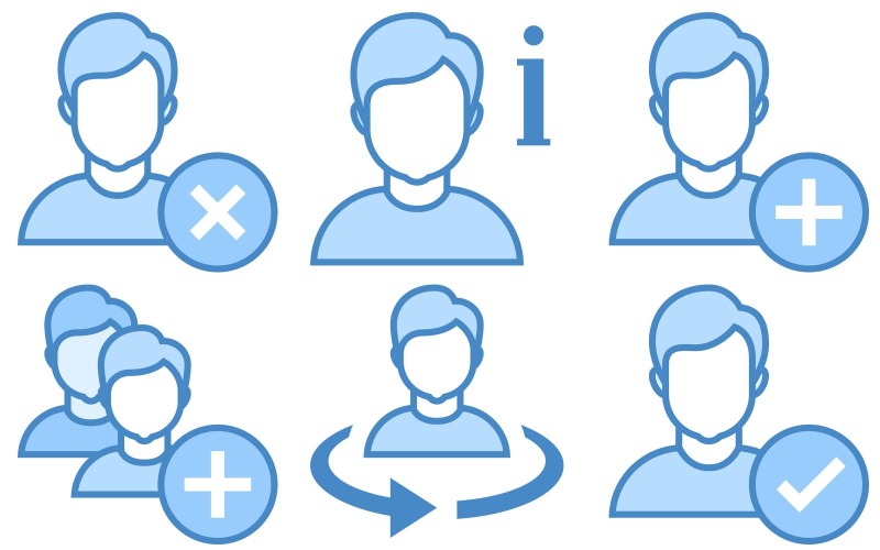 Profile Icon Pack in Blue UI Style #182004 - TemplateMonster