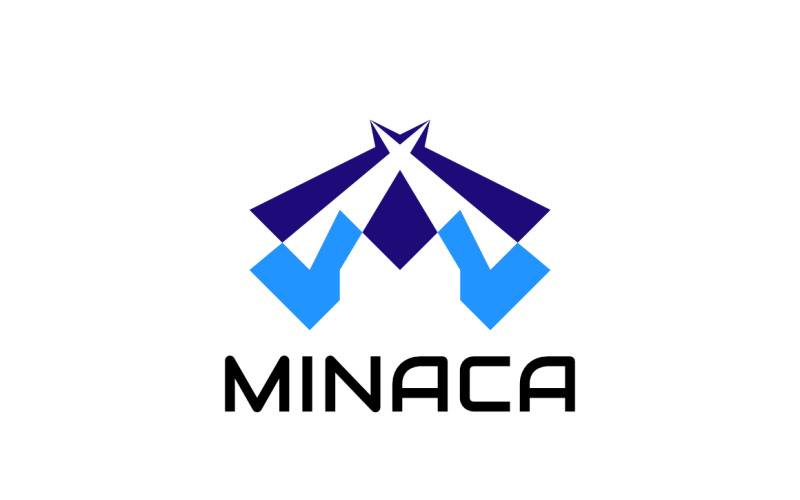 Лист МА - сучасний логотип шаблон