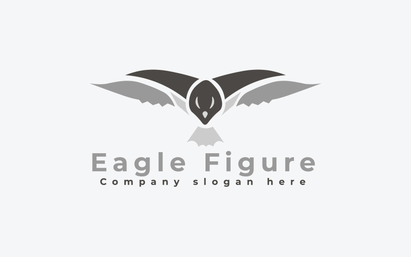 Modèle de logo de figure d'aigle