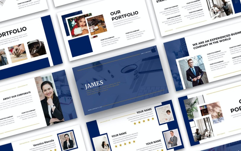 Modele Powerpoint Pro Modèle Powerpoint JamesPRO #182781 - TemplateMonster