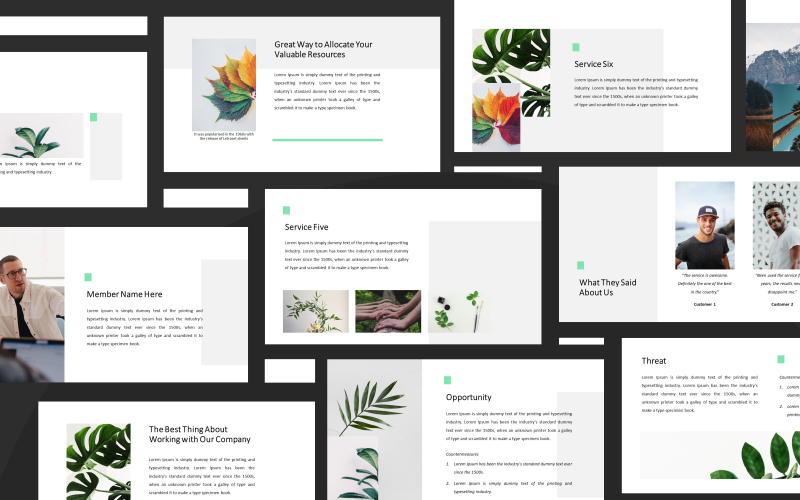 Modelo de PowerPoint de apresentação minimalista de Matsuri