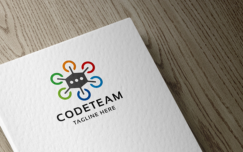 Professionell kodteam och kodarlogomall