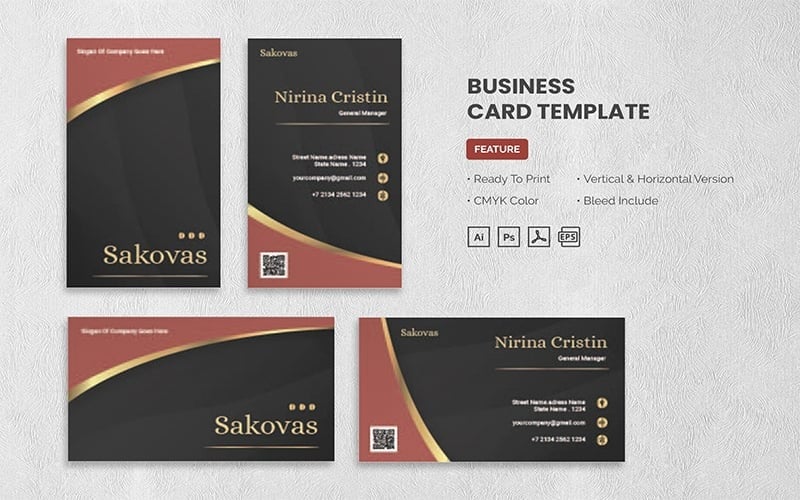 Sakovas - Modèle de carte de visite