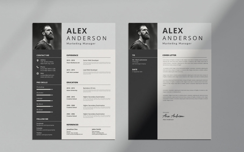 Alex Anderson - Modello di CV per direttore creativo