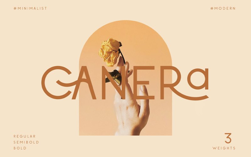 Canera - Caratteri tipografici semplici ed eleganti