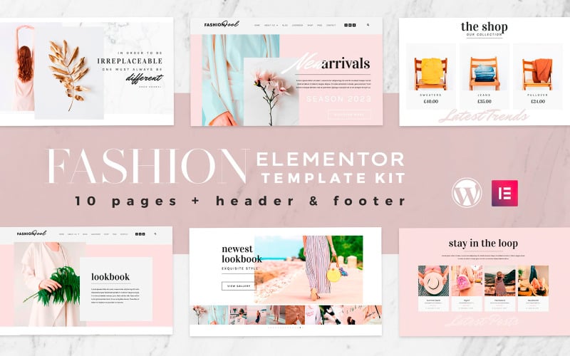 Fashion Feel - Kit de plantillas Elementor - Compatible con WooCommerce