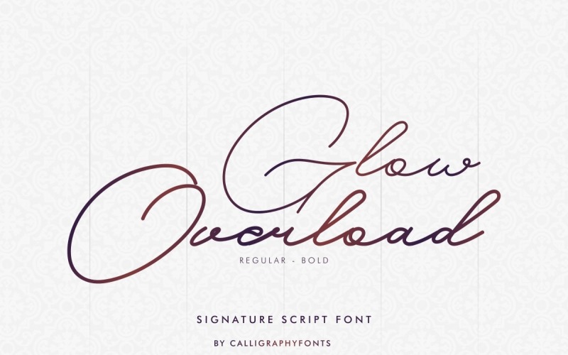 Glow Overload Handwriting Signature Fonts