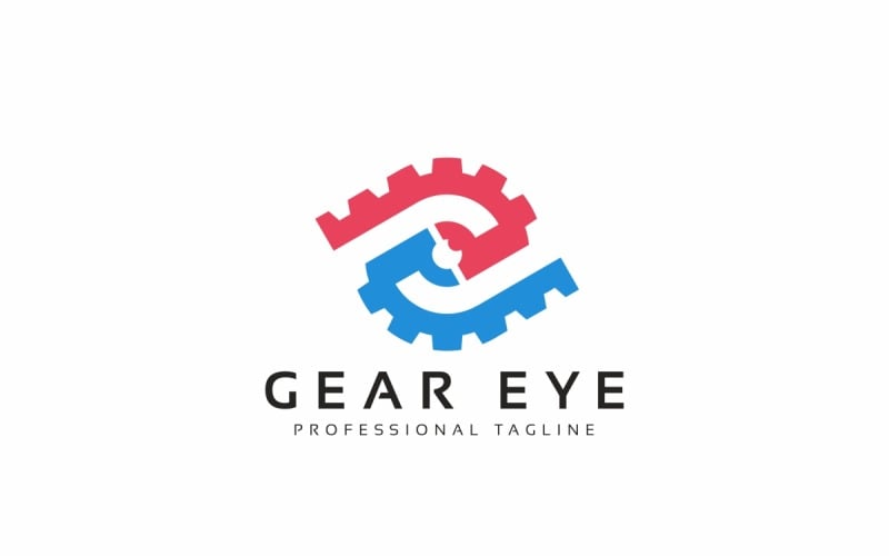Gear Eye Tech шаблон логотипу