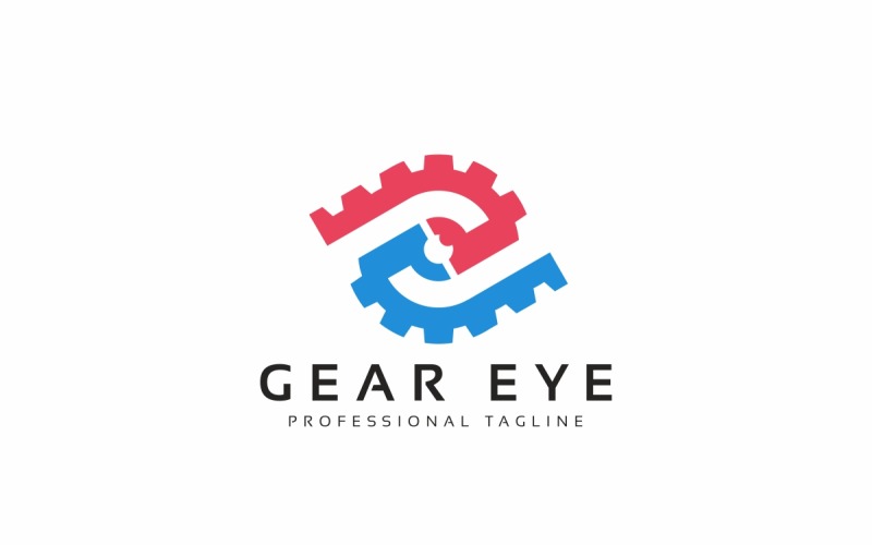 Шаблон логотипа Gear Eye Tech