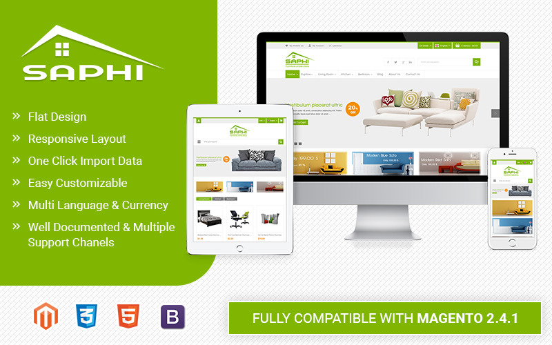 Saphi - 响应式 Magento 2 主题