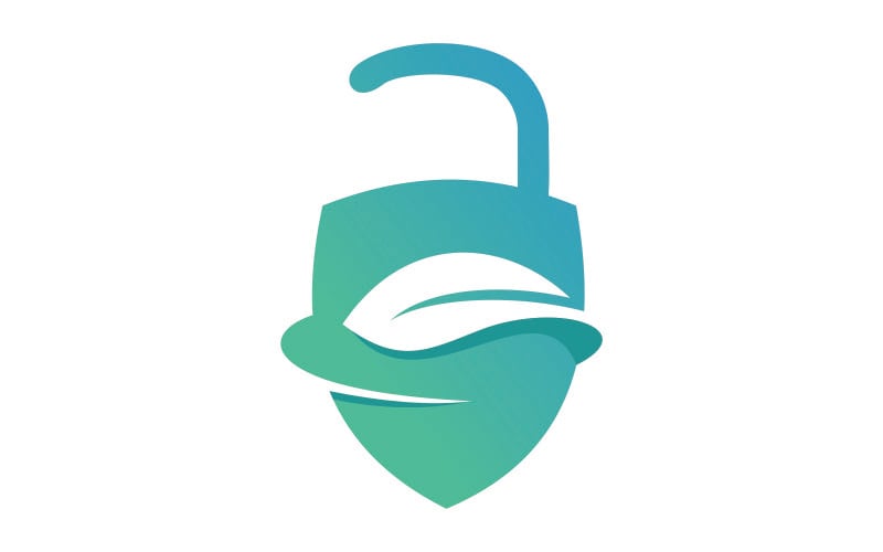 Зелений шаблон логотипу безпеки