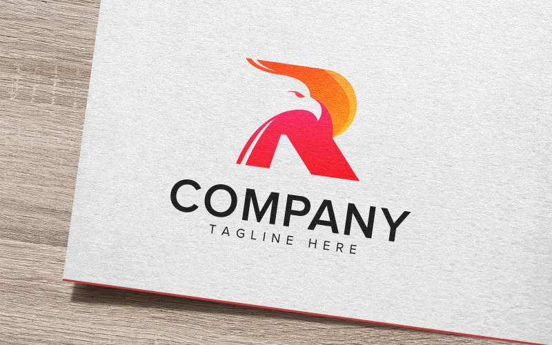 Falcon R creatieve Logo Vector ontwerpsjabloon