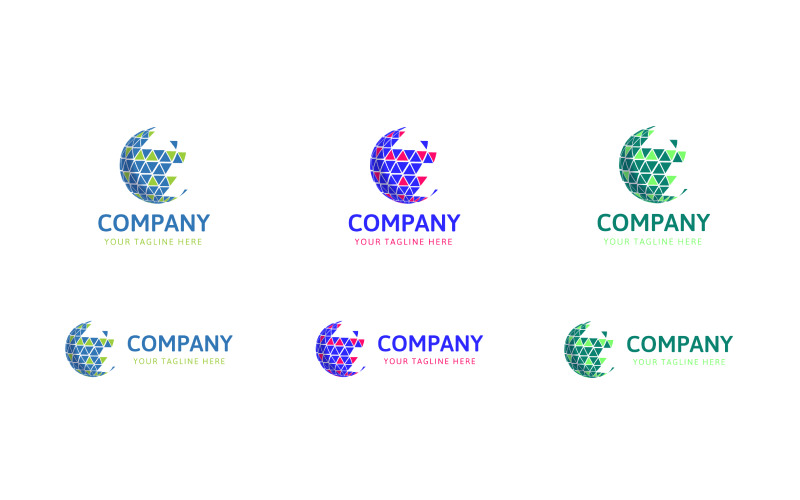 Modello di logo della società di comunicazione