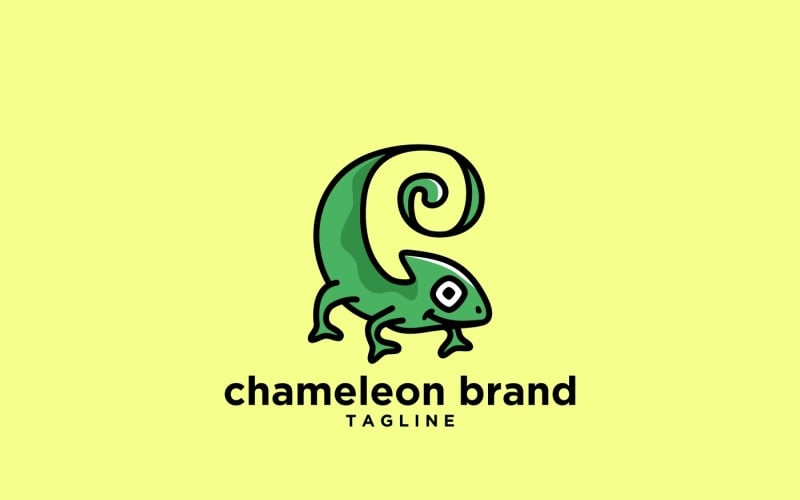Modèle de conception de logo caméléon