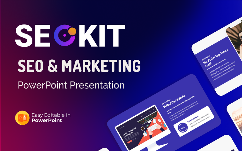 Seokit - Modello di presentazione PowerPoint per SEO e marketing