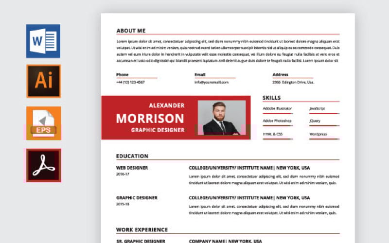 Szablon CV Alexandra Morrisona