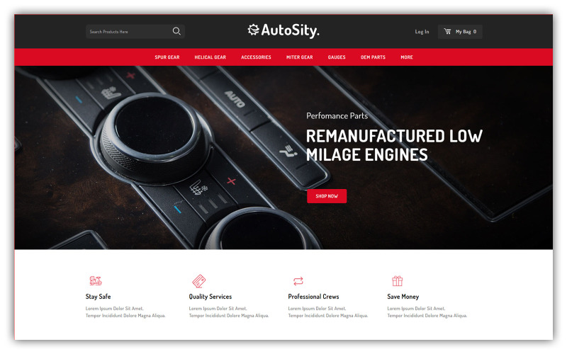 Autosity - Autoparts Store Opencart Teması