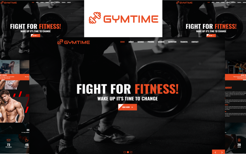Gymtime - Modello di pagina di destinazione HTML5 della pagina di destinazione della palestra