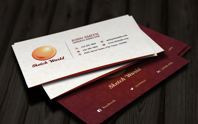 Kreatives Mit und Ohne Muster Visitenkarten-Design